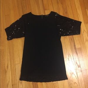 Collective Clothing Black dress w/sequin sleeves
